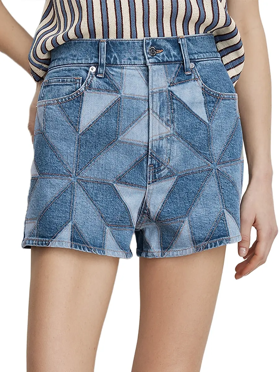 Veronica Beard Women's Elijah Prism Denim Short | Thumbnail 3 Veronica Beard Women's Elijah Prism Denim Short | Thumbnail 3