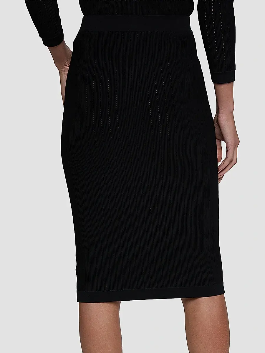 L'Agence Women's Melania Pointelle-Knit Midi Skirt | Thumbnail 3 L'Agence Women's Melania Pointelle-Knit Midi Skirt | Thumbnail 3
