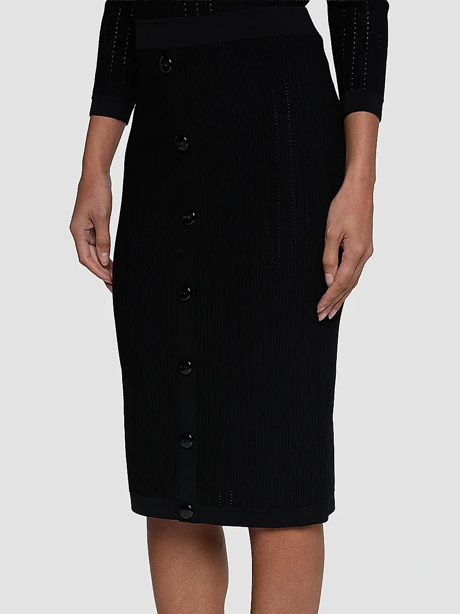 L'Agence Women's Melania Pointelle-Knit Midi Skirt | Thumbnail 5 L'Agence Women's Melania Pointelle-Knit Midi Skirt | Thumbnail 5