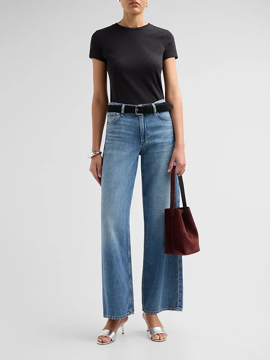 rag & bone Women's Flexi Andi Cotton-Blend Wide-Leg Jeans | Thumbnail 2