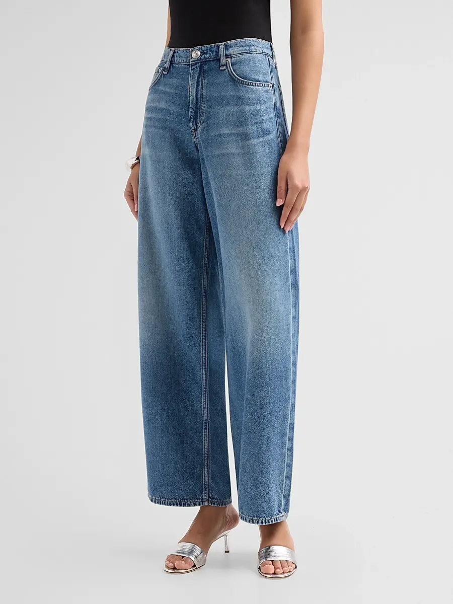 rag & bone Women's Flexi Andi Cotton-Blend Wide-Leg Jeans | Thumbnail 4