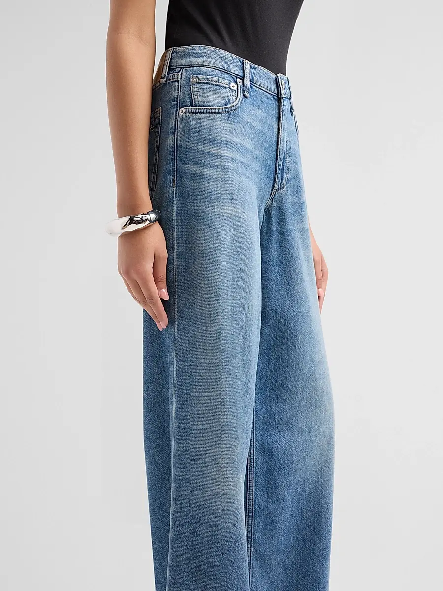 rag & bone Women's Flexi Andi Cotton-Blend Wide-Leg Jeans | Thumbnail 5