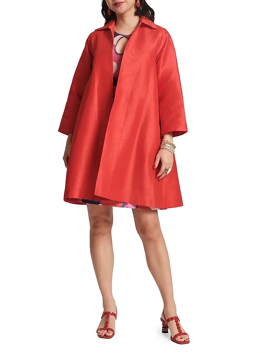 Frances Valentine Women's Charlotte Open-Front Topper Jacket | Thumbnail 2