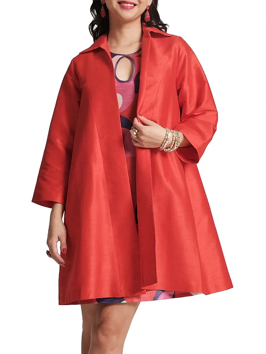 Frances Valentine Women's Charlotte Open-Front Topper Jacket | Thumbnail 3