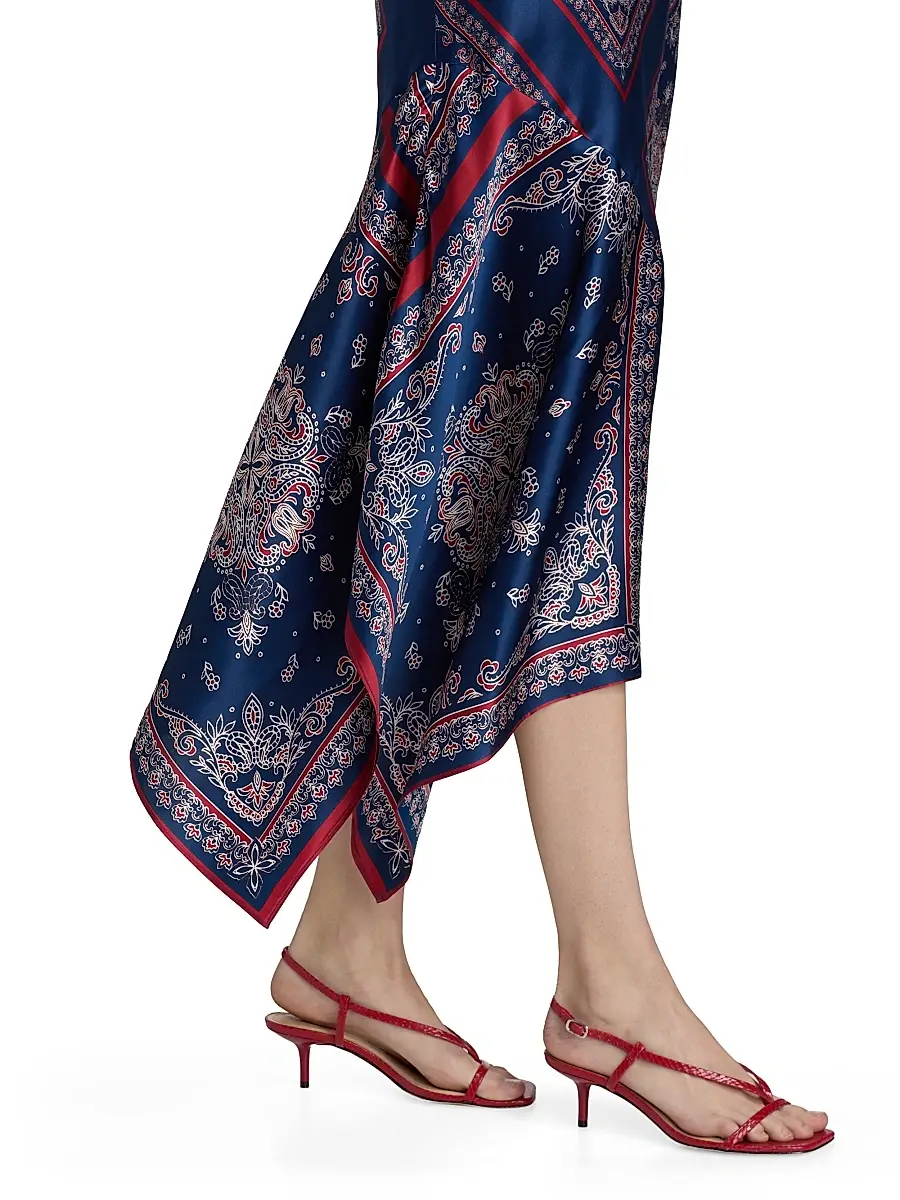 Cami NYC Women's Becky Printed Lace-Trimmed Silk Midi-Dress | Thumbnail 6 Cami NYC Women's Becky Printed Lace-Trimmed Silk Midi-Dress | Thumbnail 6