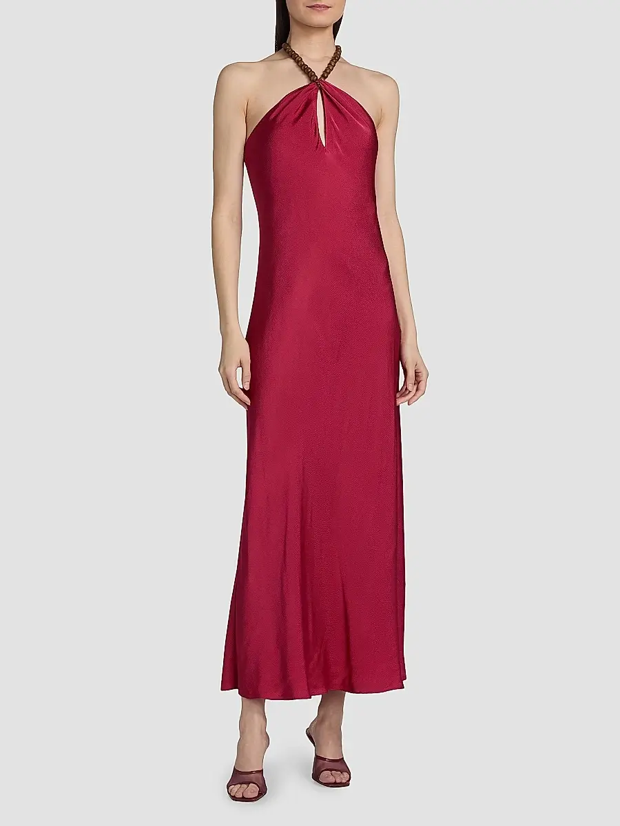 Cami NYC Women's Giulia Beaded Halter Maxi Dress | Thumbnail 3 Cami NYC Women's Giulia Beaded Halter Maxi Dress | Thumbnail 3