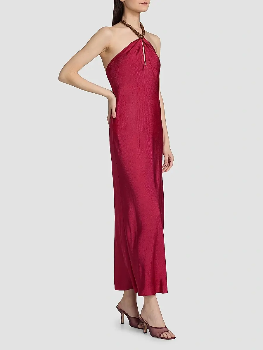 Cami NYC Women's Giulia Beaded Halter Maxi Dress | Thumbnail 4 Cami NYC Women's Giulia Beaded Halter Maxi Dress | Thumbnail 4