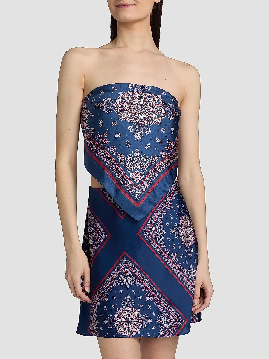 Cami NYC Women's Juli Printed Strapless Silk Camisole | Thumbnail 3