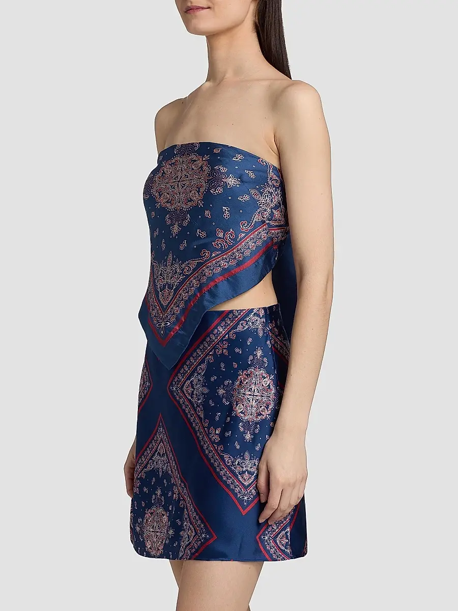Cami NYC Women's Juli Printed Strapless Silk Camisole | Thumbnail 4