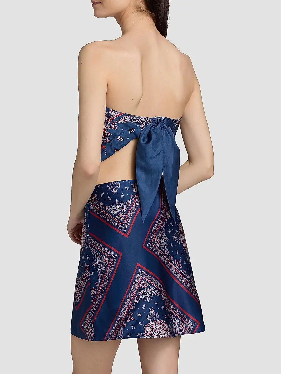 Cami NYC Women's Juli Printed Strapless Silk Camisole | Thumbnail 5