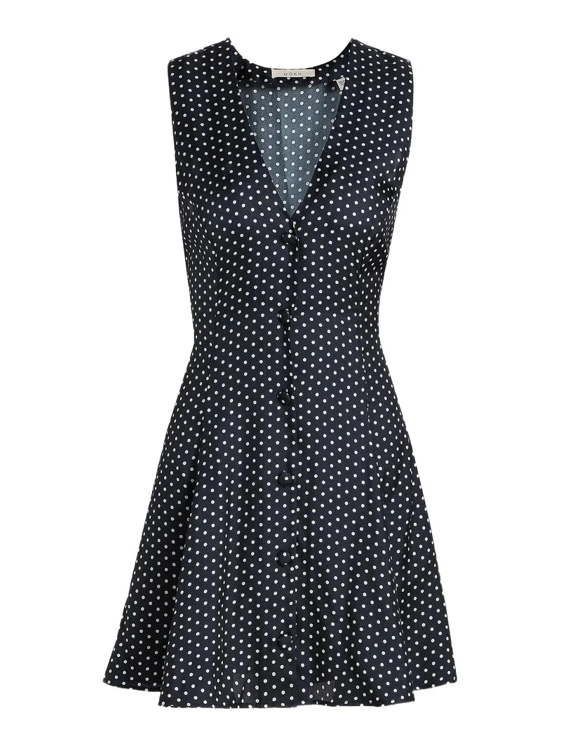 DÔEN Women's Aubrey Polka Dot A-Line Dress