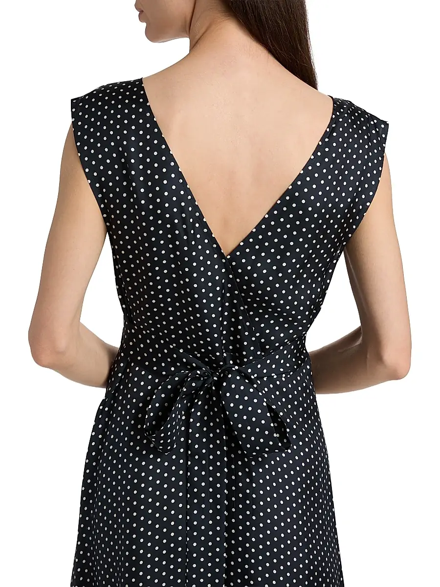 DÔEN Women's Tahlia Polka Dot Silk-Blend Midi-Dress | Thumbnail 6 DÔEN Women's Tahlia Polka Dot Silk-Blend Midi-Dress | Thumbnail 6