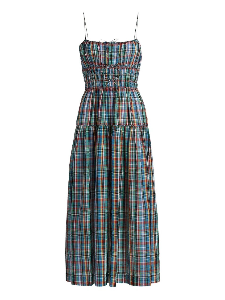 Women's Brielle Plaid Cotton Midi-Dress Women's Brielle Plaid Cotton Midi-Dress