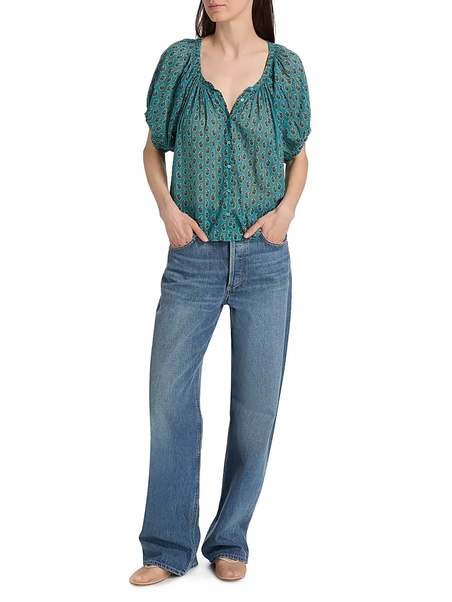 DÔEN Women's June Paisley Cotton Top | Thumbnail 2 DÔEN Women's June Paisley Cotton Top | Thumbnail 2