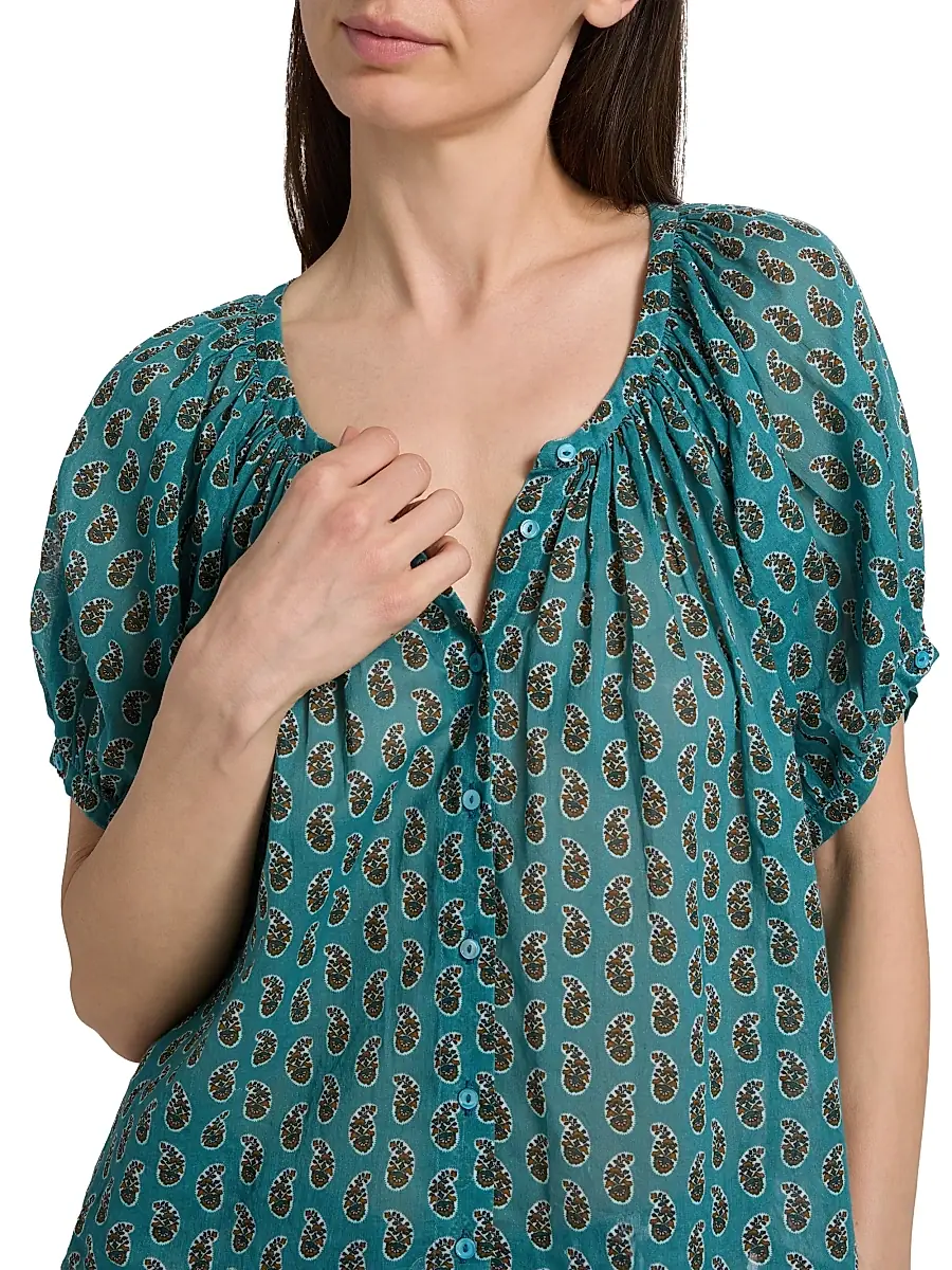 DÔEN Women's June Paisley Cotton Top | Thumbnail 6 DÔEN Women's June Paisley Cotton Top | Thumbnail 6