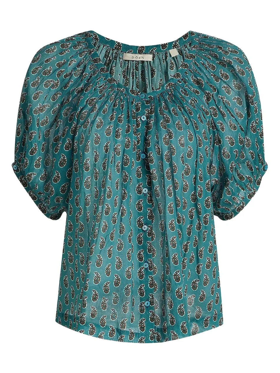 Women's June Paisley Cotton Top Women's June Paisley Cotton Top