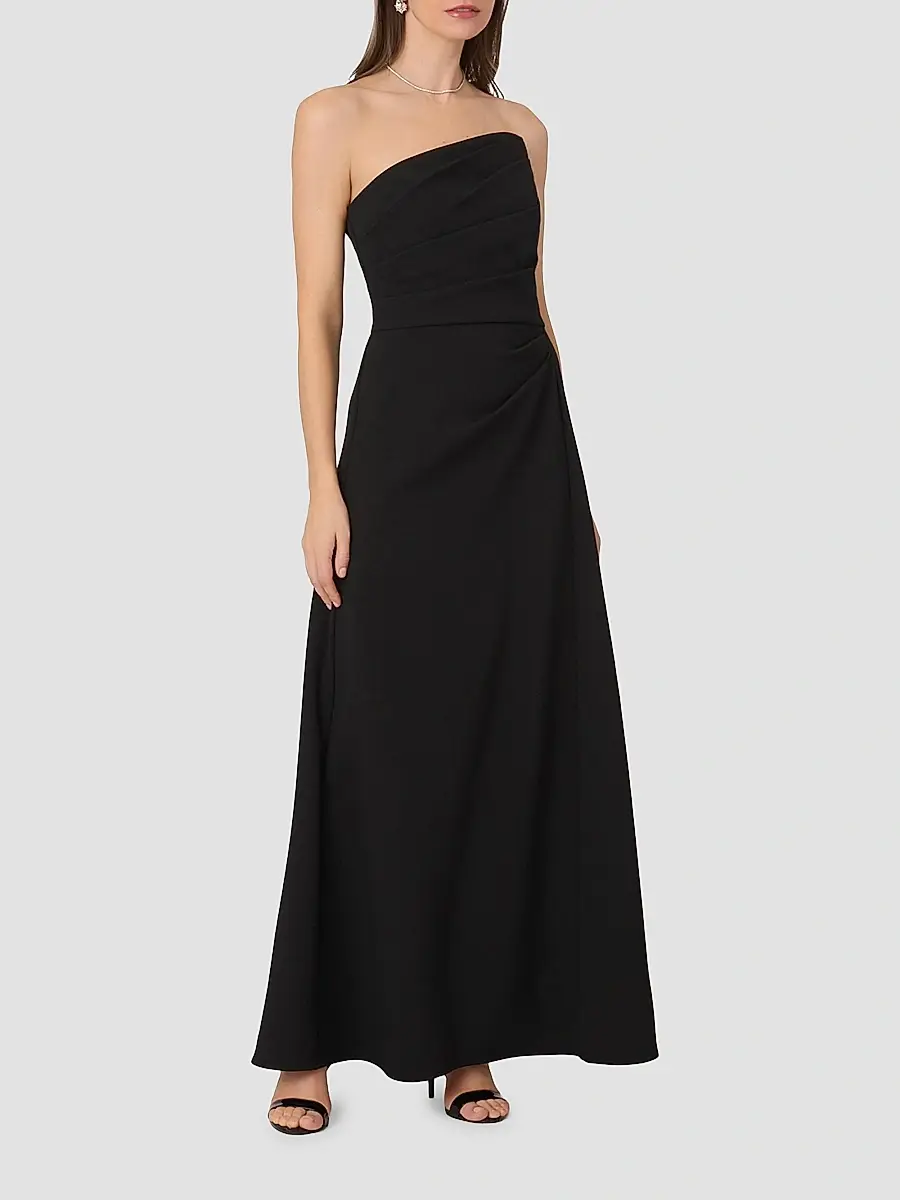 Shoshanna Women's Dory Asymmetric Strapless Gown | Thumbnail 2 Shoshanna Women's Dory Asymmetric Strapless Gown | Thumbnail 2
