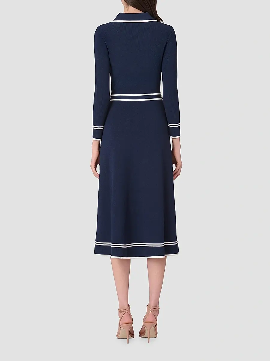 Shoshanna Women's Malia Tie-Waist A-Line Midi Dress | Thumbnail 3 Shoshanna Women's Malia Tie-Waist A-Line Midi Dress | Thumbnail 3