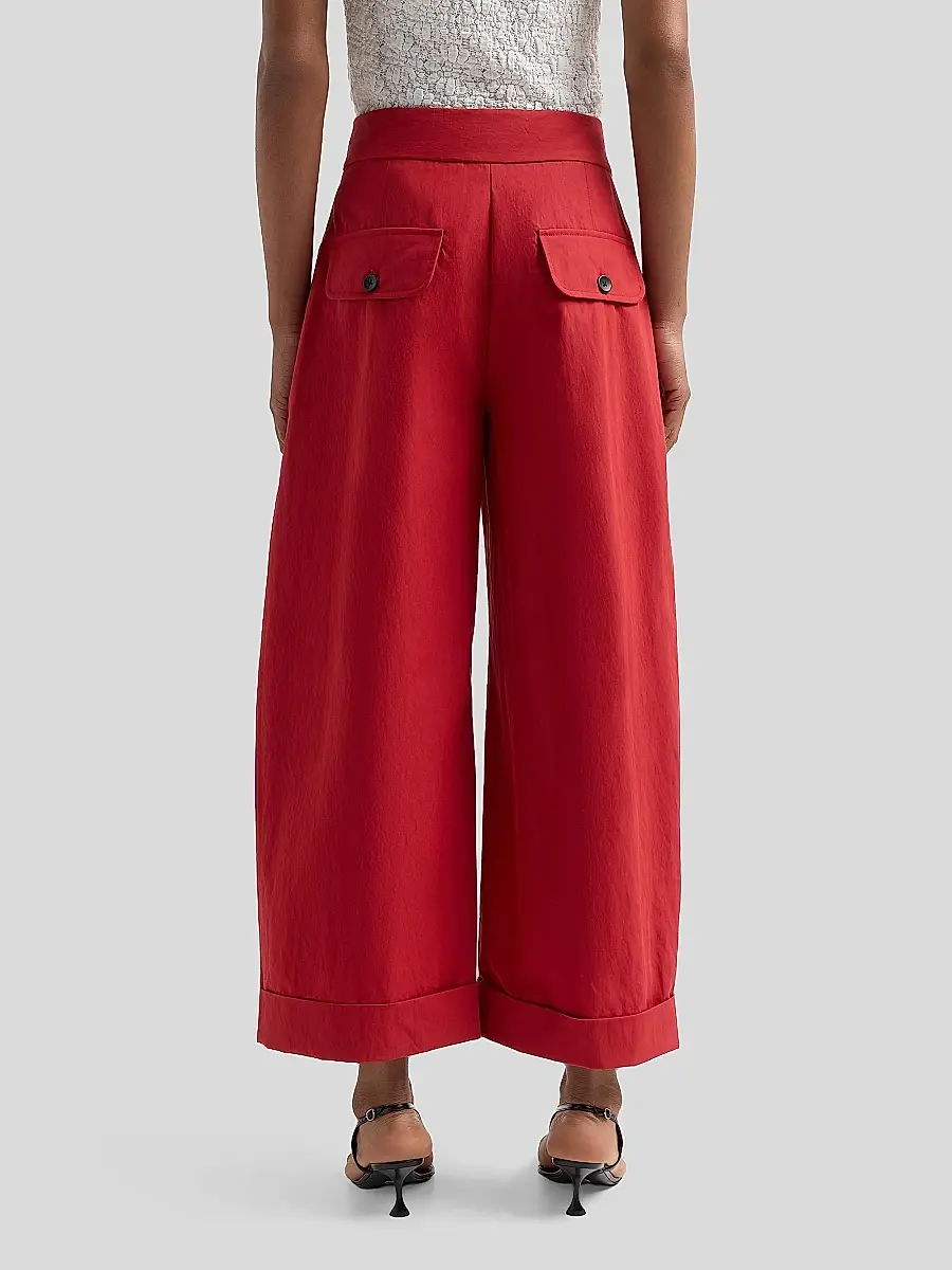 Proenza Schouler White Label Women's Talla Cotton-Blend Wide-Leg Pants | Thumbnail 3