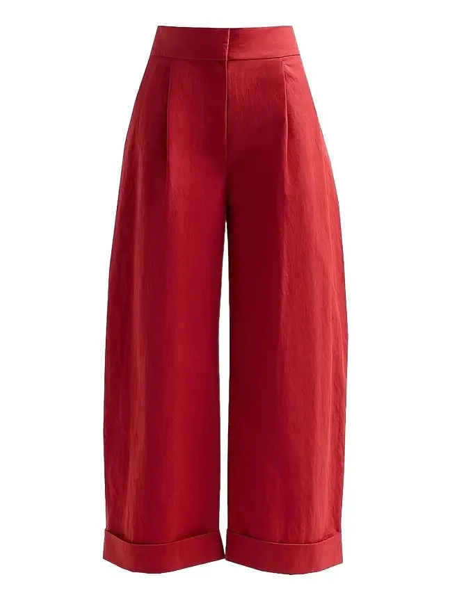 Women's Talla Cotton-Blend Wide-Leg Pants Women's Talla Cotton-Blend Wide-Leg Pants