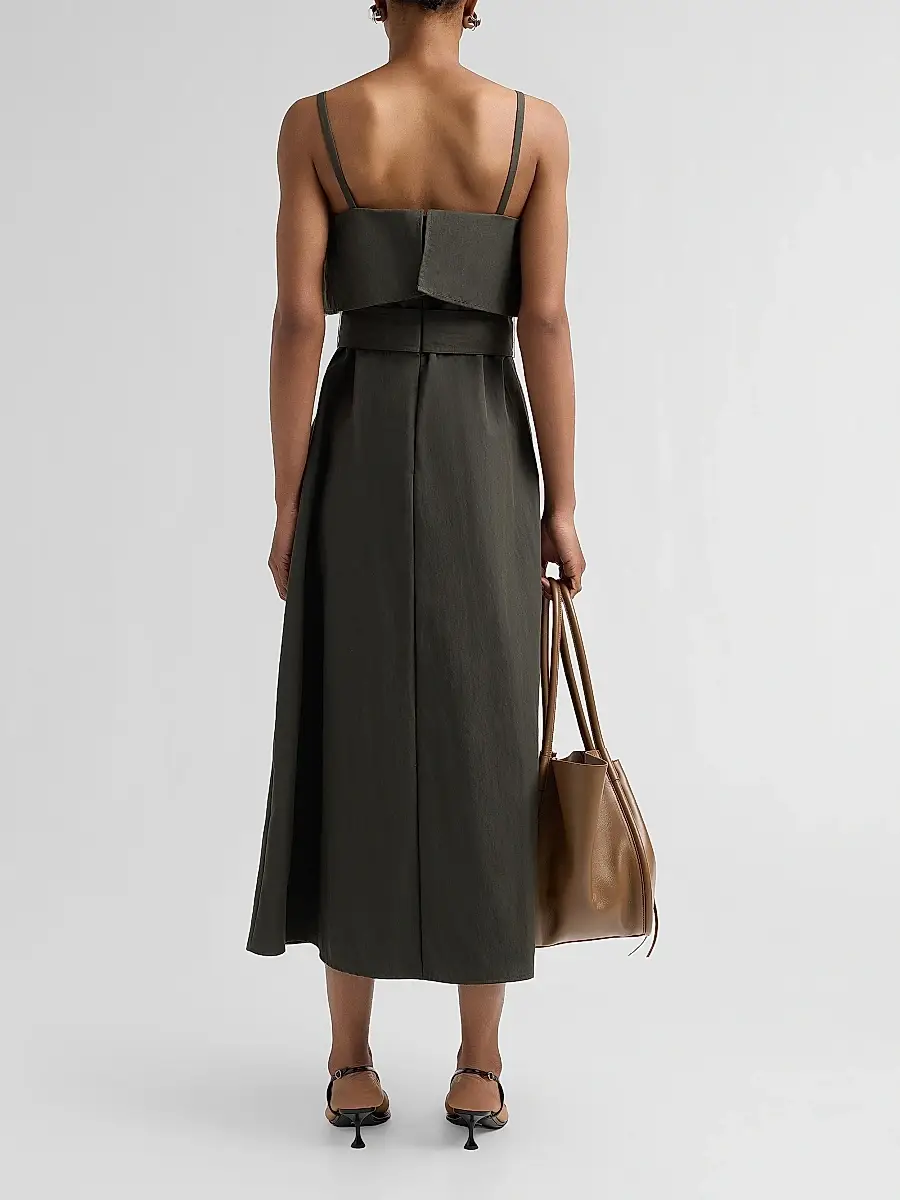 Proenza Schouler White Label Women's Reign Cotton-Blend Midi Dress | Thumbnail 3 Proenza Schouler White Label Women's Reign Cotton-Blend Midi Dress | Thumbnail 3