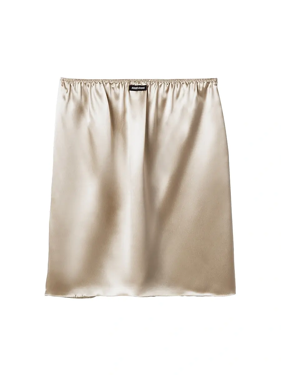 Miu Miu Women's Satin Skirt | Image 1 Miu Miu Women's Satin Skirt | Image 1
