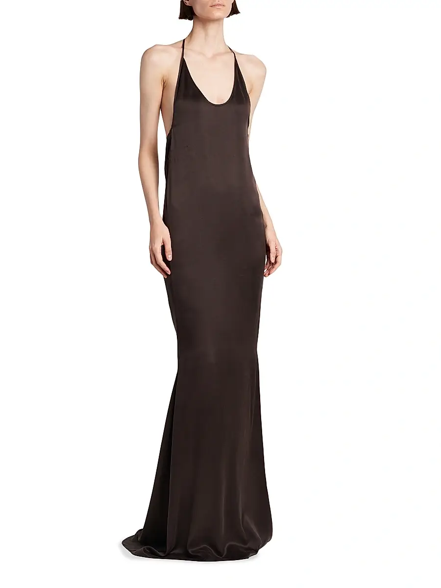 Tom Ford Women's Silk Bias-Cut Maxi Dress | Thumbnail 4 Tom Ford Women's Silk Bias-Cut Maxi Dress | Thumbnail 4