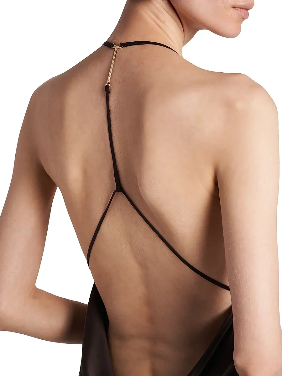 Tom Ford Women's Silk Bias-Cut Maxi Dress | Thumbnail 6 Tom Ford Women's Silk Bias-Cut Maxi Dress | Thumbnail 6