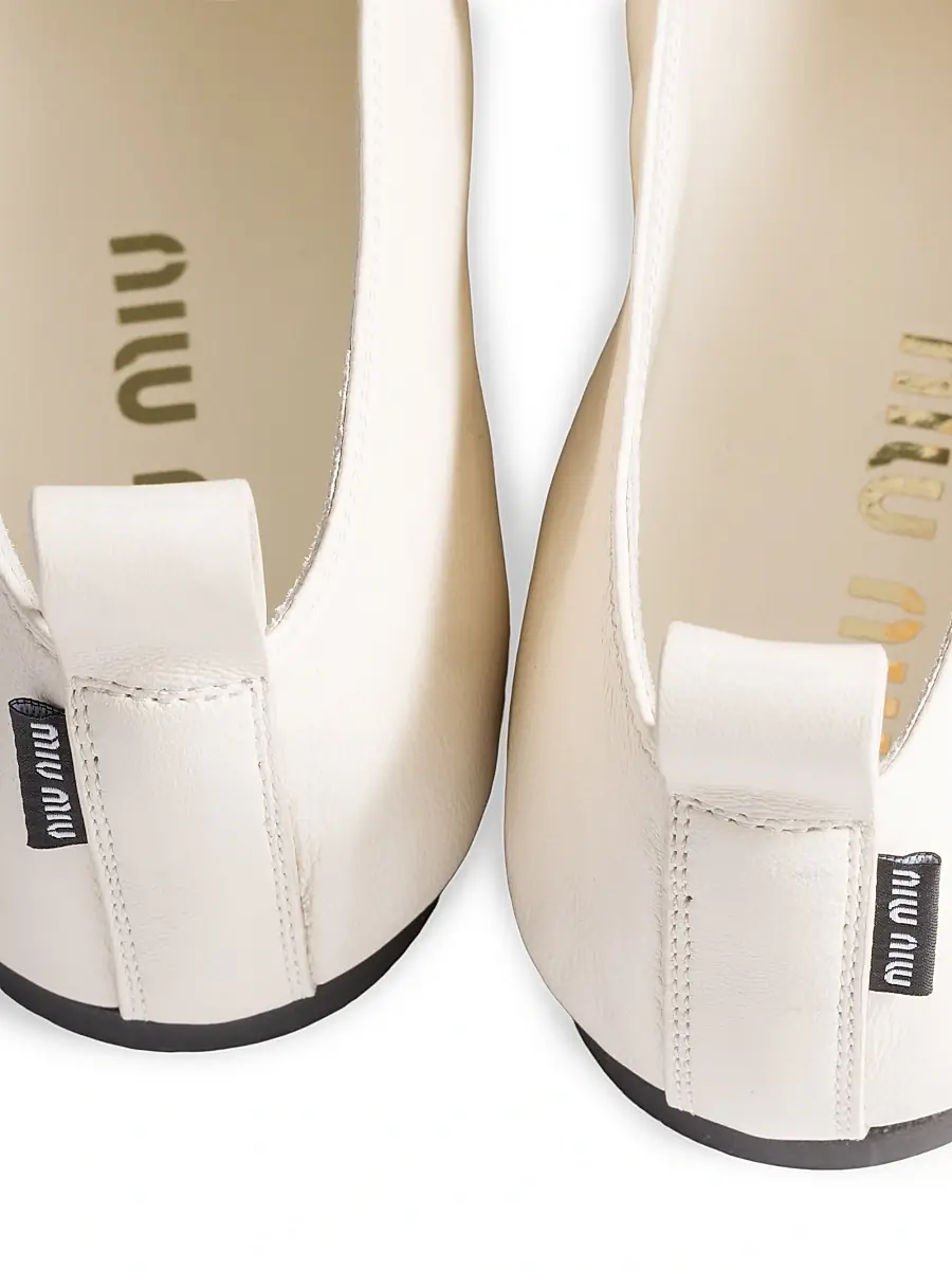 Miu Miu Women's Nappa Leather Ballerinas | Thumbnail 2