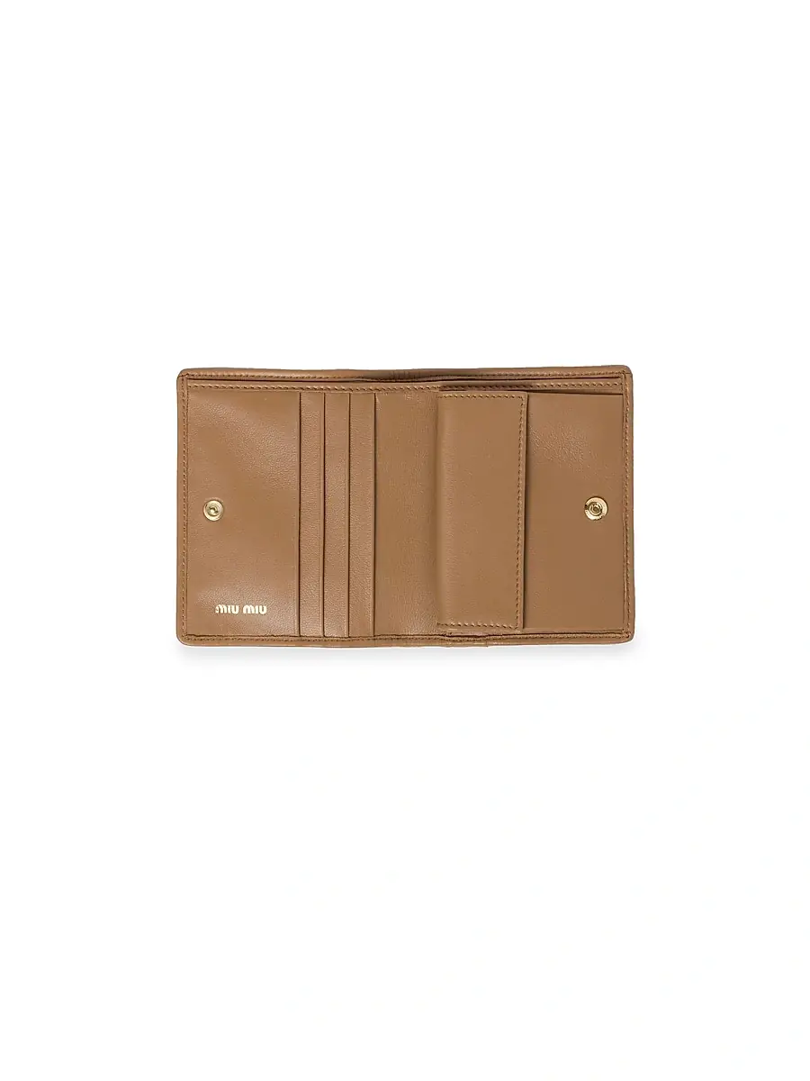Miu Miu Women's Small Matelassé Nappa Leather Wallet | Thumbnail 2 Miu Miu Women's Small Matelassé Nappa Leather Wallet | Thumbnail 2