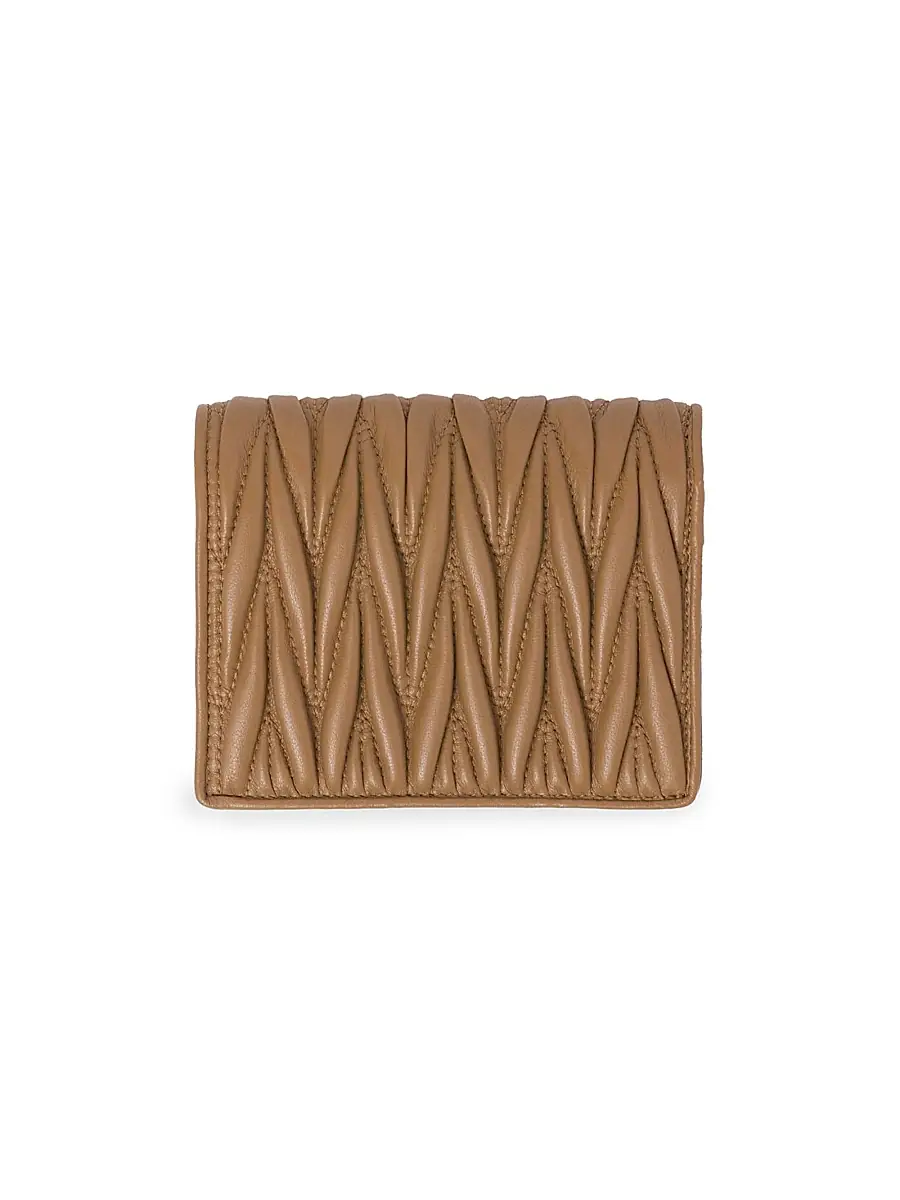 Miu Miu Women's Small Matelassé Nappa Leather Wallet | Thumbnail 3 Miu Miu Women's Small Matelassé Nappa Leather Wallet | Thumbnail 3