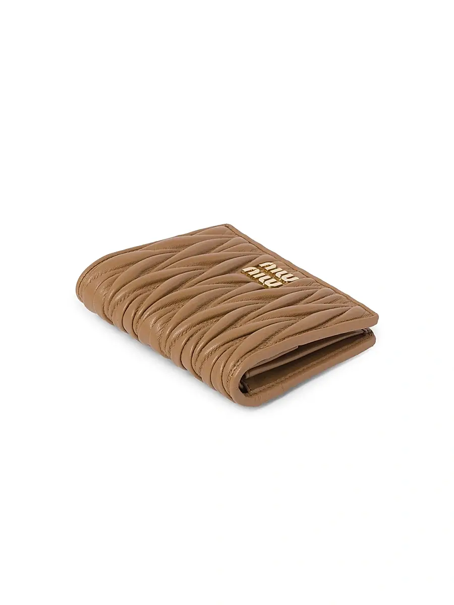 Miu Miu Women's Small Matelassé Nappa Leather Wallet | Thumbnail 4 Miu Miu Women's Small Matelassé Nappa Leather Wallet | Thumbnail 4