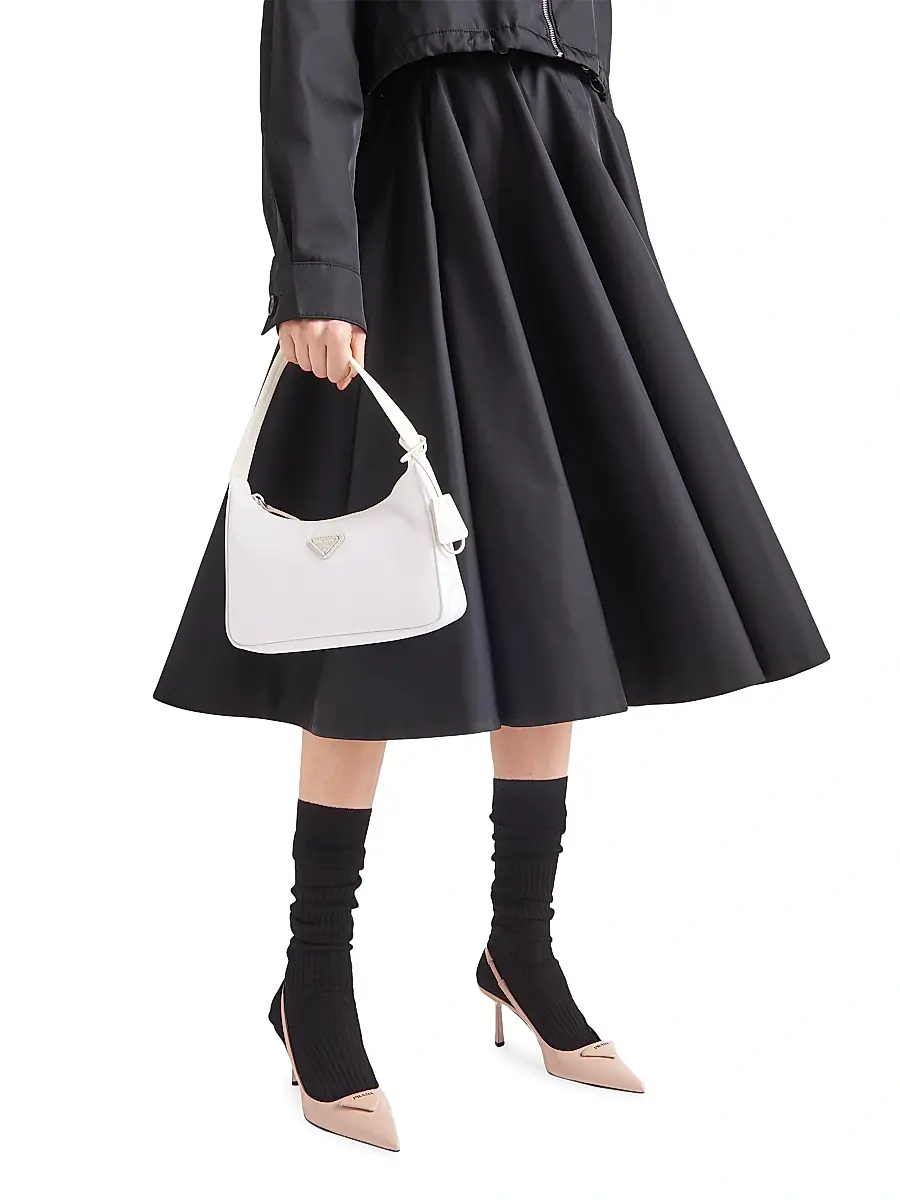 Prada Women's Brushed Leather Slingback Pumps | Thumbnail 5 Prada Women's Brushed Leather Slingback Pumps | Thumbnail 5