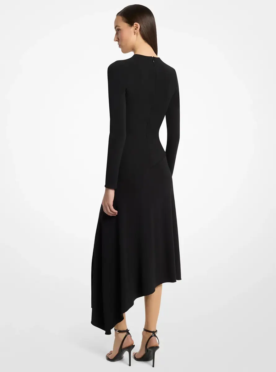 Michael Kors Collection Stretch Matte Jersey Asymmetric Dress in Black | Thumbnail 2