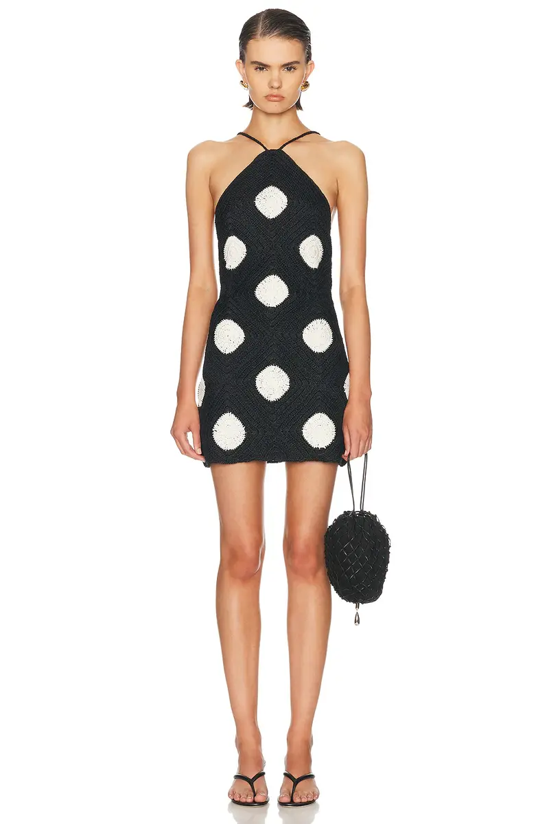 SIMONMILLER Kit Crochet Mini Dress | Image 1 SIMONMILLER Kit Crochet Mini Dress | Image 1