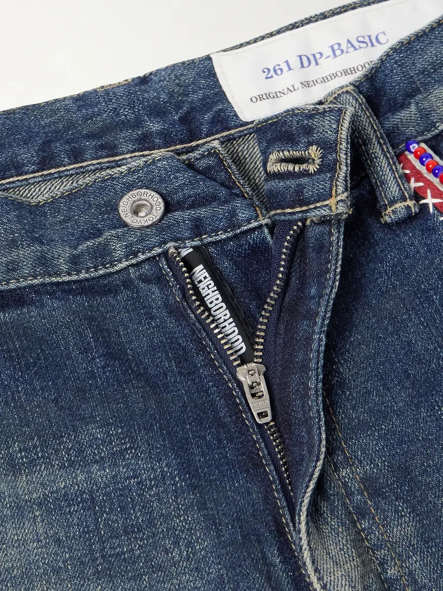 Neighborhood Savage Straight-Leg Bead-Embellished Distressed Jeans - Men | Thumbnail 6