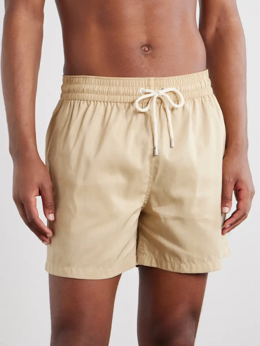 Frescobol Carioca Rio Straight-Leg Mid-Length Linen-Blend Swim Shorts - Men | Thumbnail 2 Frescobol Carioca Rio Straight-Leg Mid-Length Linen-Blend Swim Shorts - Men | Thumbnail 2