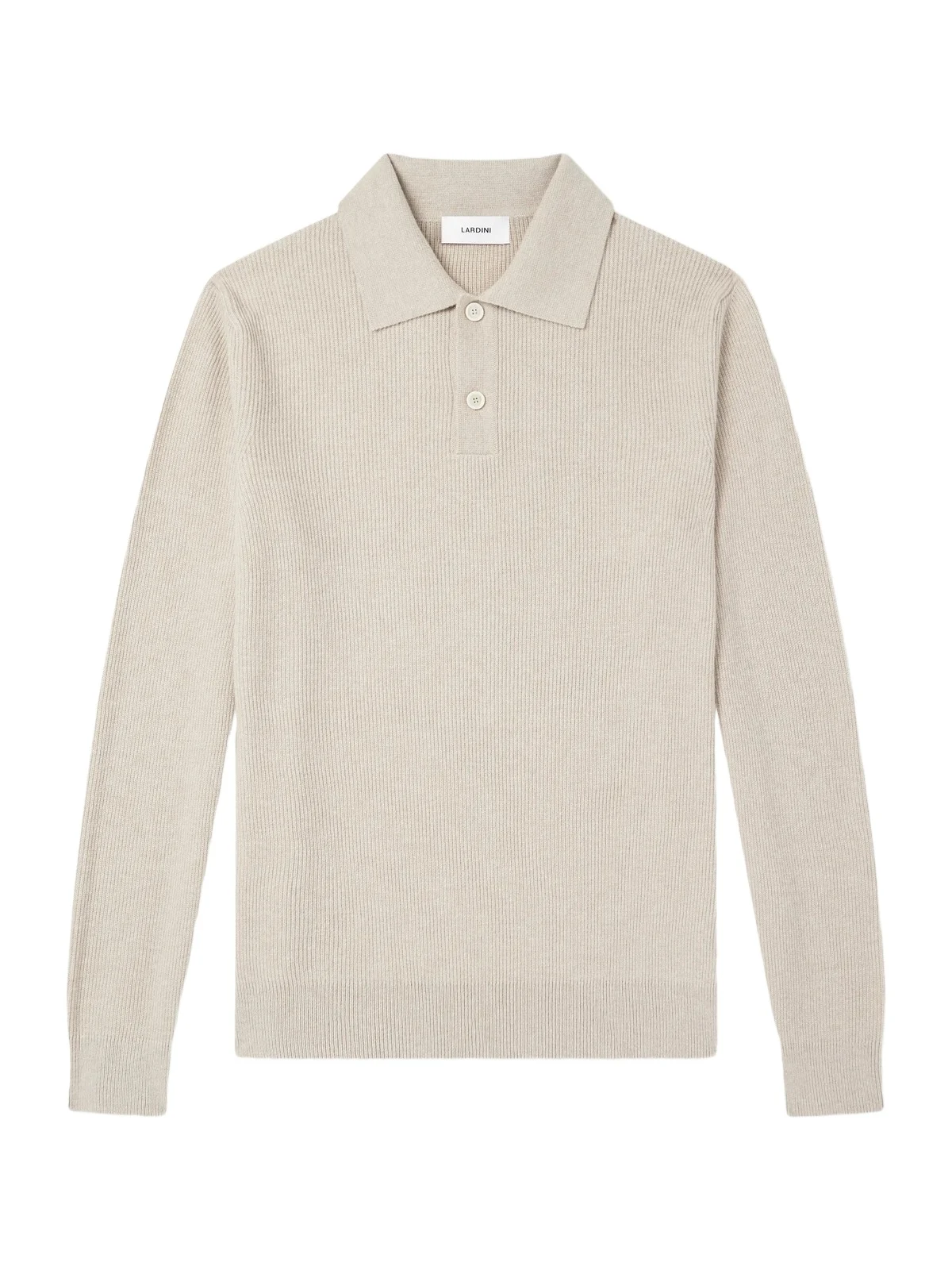Lardini Knitted Wool and Cashmere-Blend Polo Shirt - Men