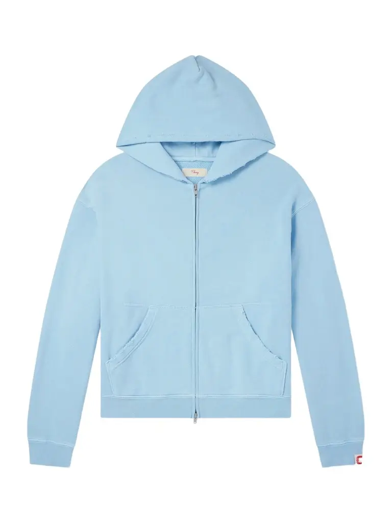 Cherry Los Angeles Distressed Cotton-Fleece Zip-Up Hoodies - Men | Image 1 Cherry Los Angeles Distressed Cotton-Fleece Zip-Up Hoodies - Men | Image 1
