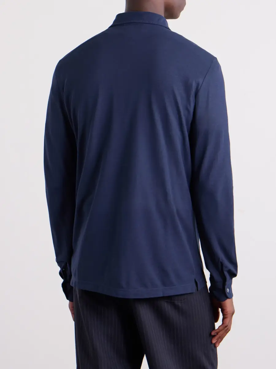 Slowear Zanone Slim-Fit IceCotton Piqué Polo Shirt - Men | Thumbnail 4 Slowear Zanone Slim-Fit IceCotton Piqué Polo Shirt - Men | Thumbnail 4