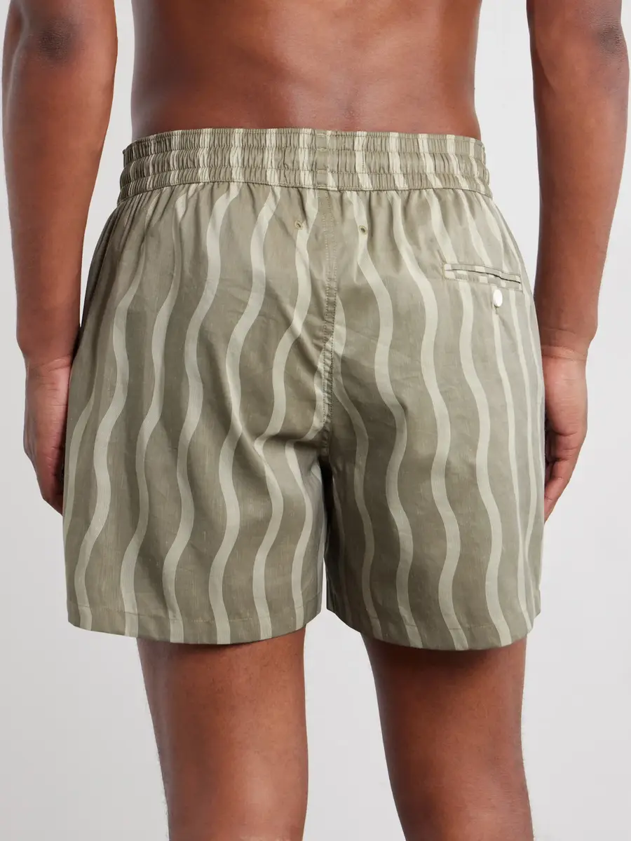 Frescobol Carioca Rio Straight-Leg Mid-Length Printed Linen-Blend Swim Shorts - Men | Thumbnail 3 Frescobol Carioca Rio Straight-Leg Mid-Length Printed Linen-Blend Swim Shorts - Men | Thumbnail 3