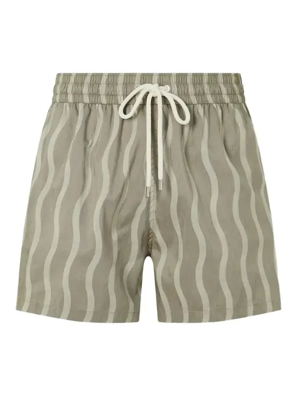 Rio Straight-Leg Mid-Length Printed Linen-Blend Swim Shorts - Men Rio Straight-Leg Mid-Length Printed Linen-Blend Swim Shorts - Men