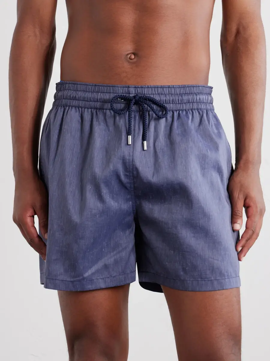 Frescobol Carioca Rio Straight-Leg Linen Blend Swim Short - Men | Thumbnail 2