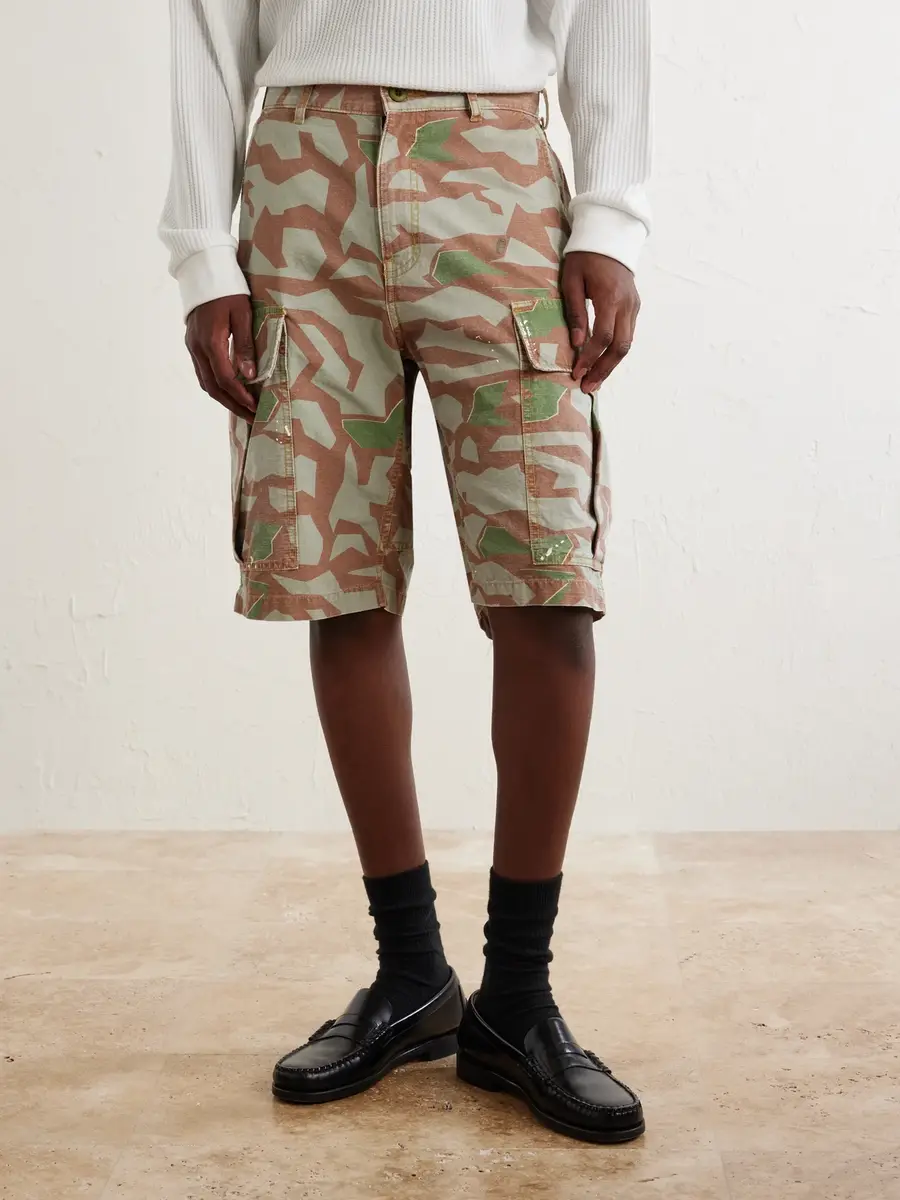 Cherry Los Angeles Wide-Leg Camouflage-Print Shorts - Men | Thumbnail 3 Cherry Los Angeles Wide-Leg Camouflage-Print Shorts - Men | Thumbnail 3