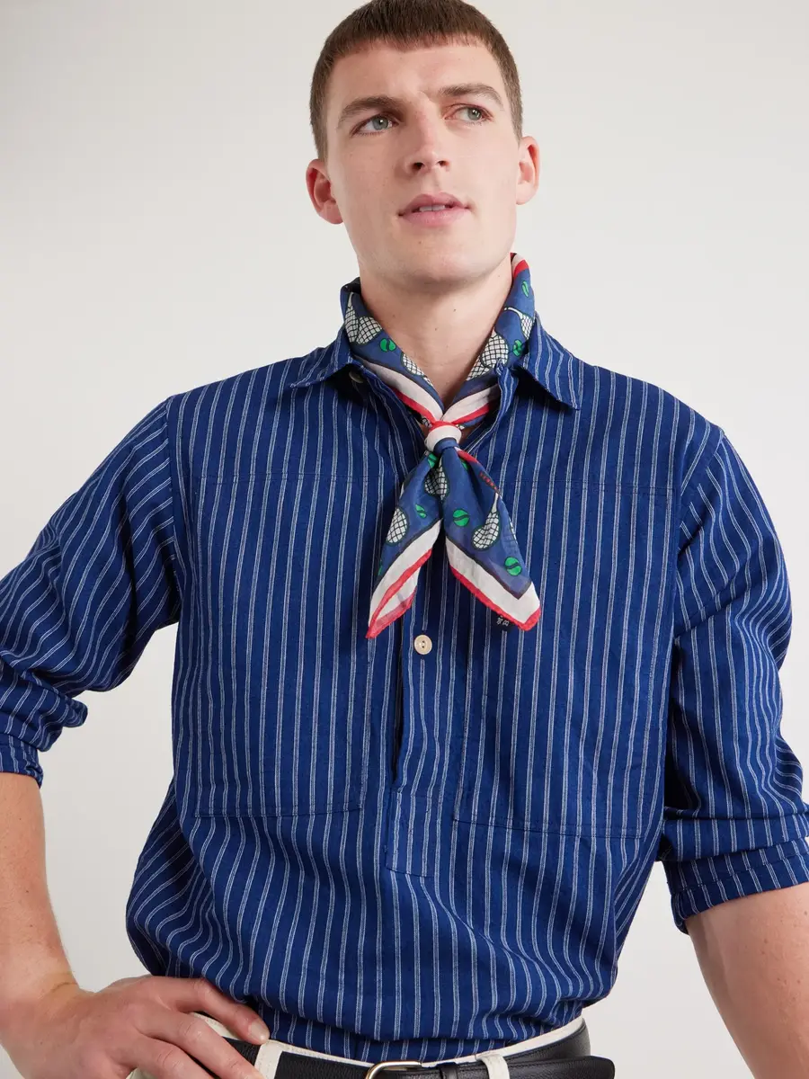 Drake's Printed Cotton and Silk-Blend Scarf - Men | Thumbnail 2 Drake's Printed Cotton and Silk-Blend Scarf - Men | Thumbnail 2