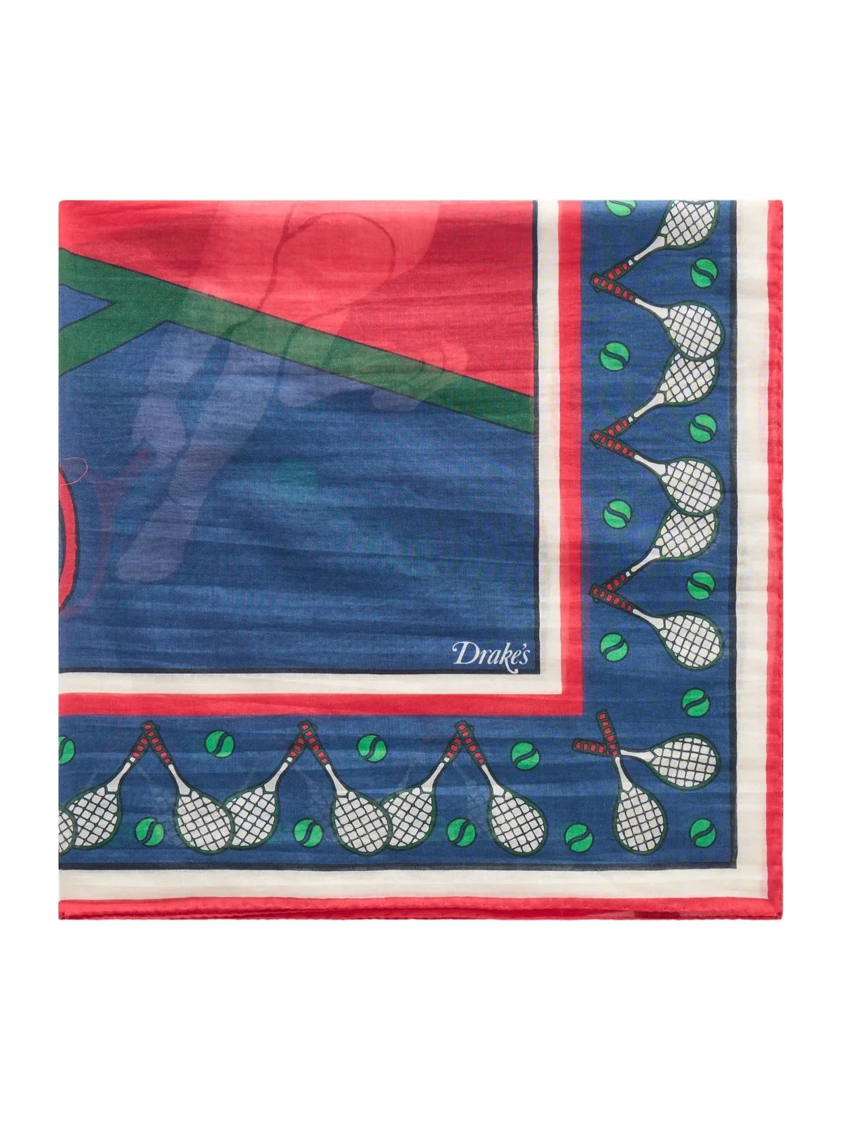 Drake's Printed Cotton and Silk-Blend Scarf - Men