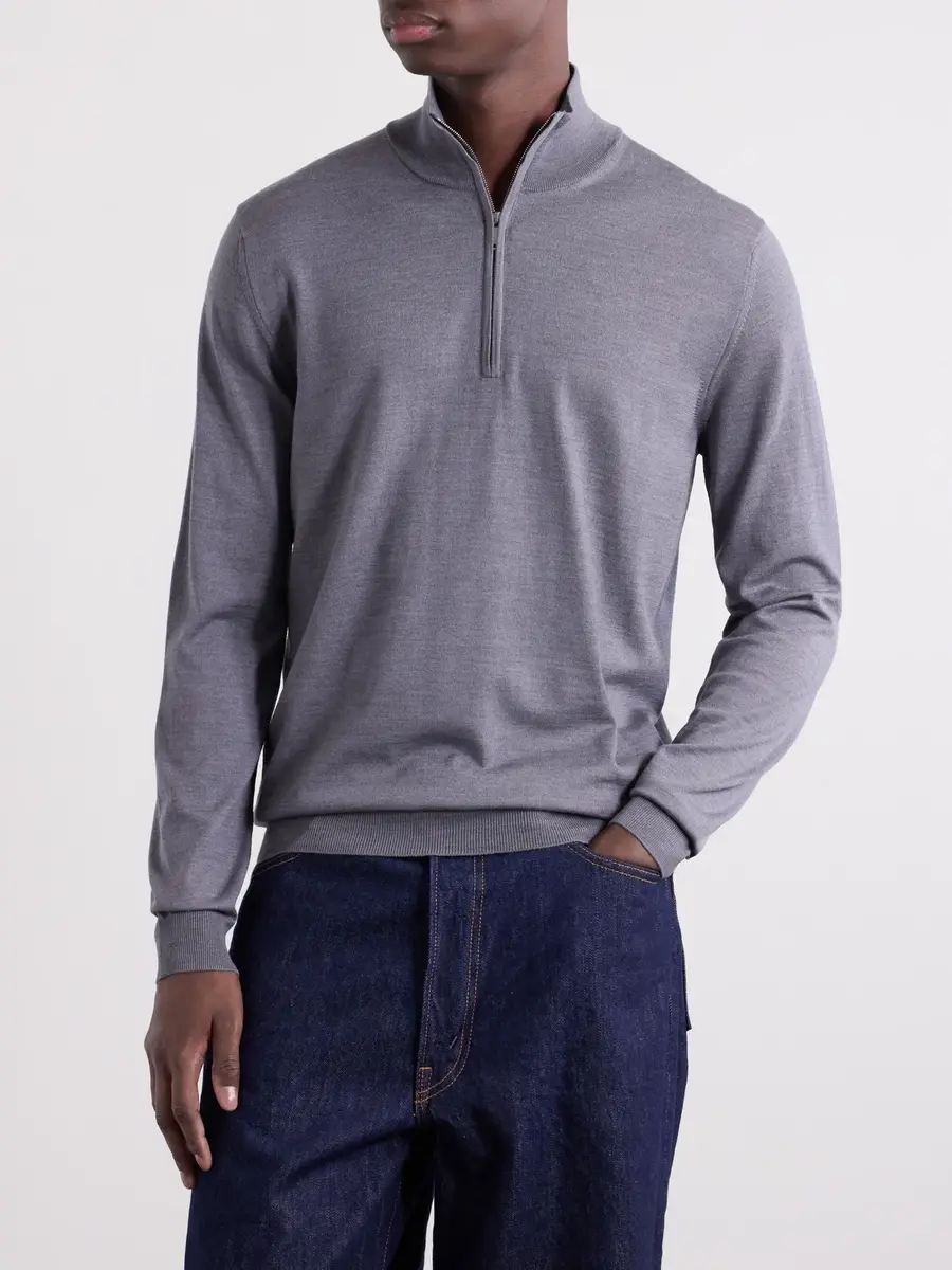 Slowear Zanone Flexwool Half-Zip Sweater - Men | Thumbnail 3 Slowear Zanone Flexwool Half-Zip Sweater - Men | Thumbnail 3