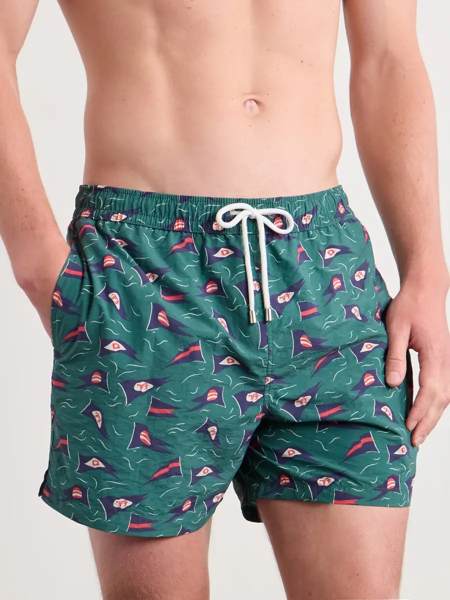 Drake's Straight-Leg Mid-Length Printed Swim Shorts - Men | Thumbnail 2 Drake's Straight-Leg Mid-Length Printed Swim Shorts - Men | Thumbnail 2