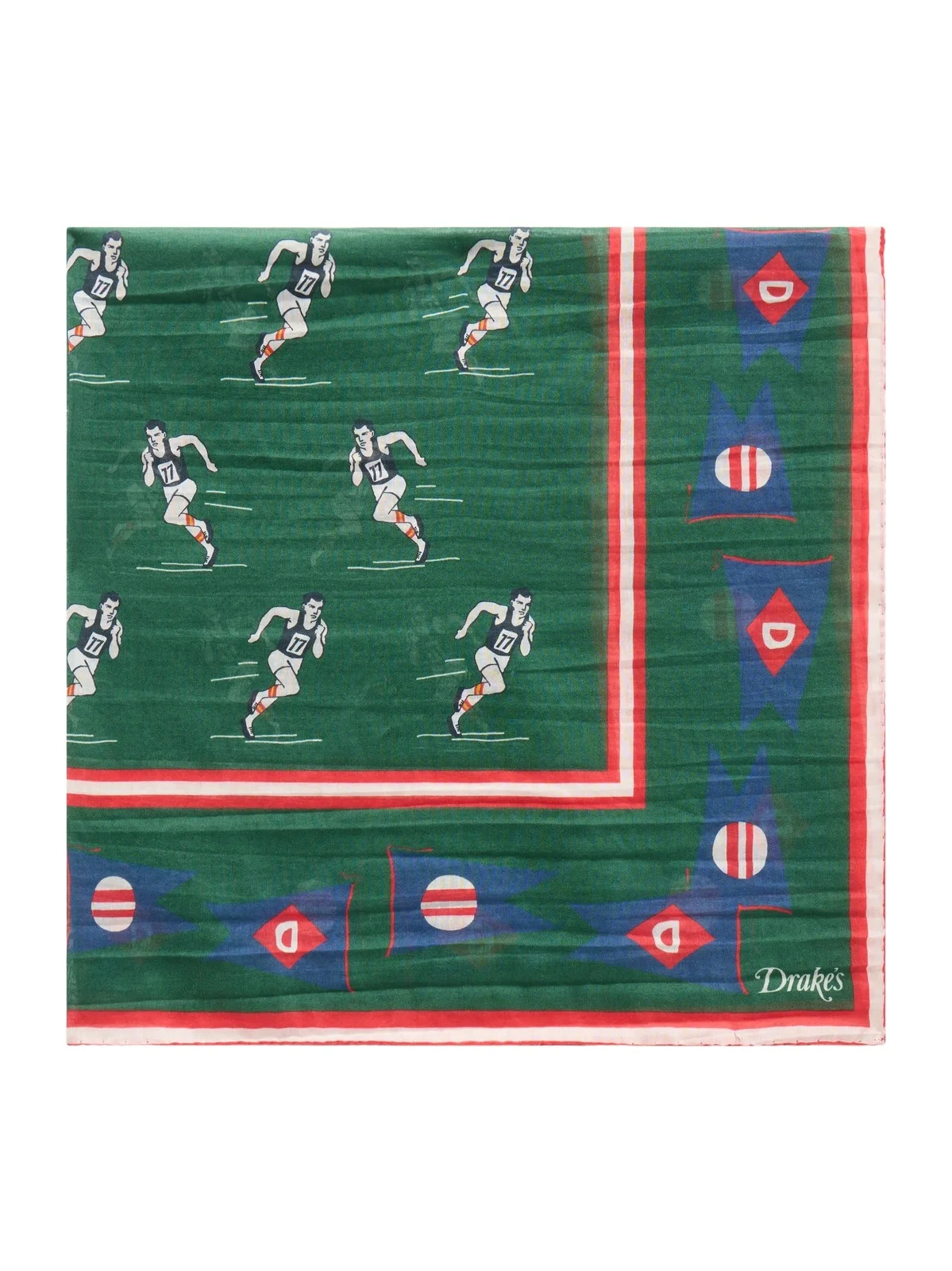 Drake's Printed Cotton and Silk-Blend Scarf - Men
