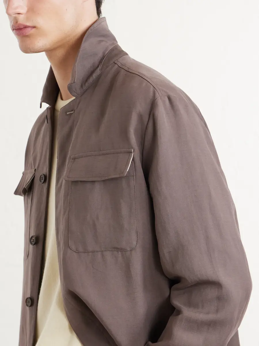 ELEVENTY Lyocell and Linen-Blend Shirt - Men | Thumbnail 5 ELEVENTY Lyocell and Linen-Blend Shirt - Men | Thumbnail 5